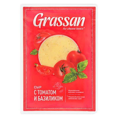  Сыр Grassan с томатом и базиликом 50% ломтики 150 г в интернет-магазине свежих фермерских продуктов Apeti.ru