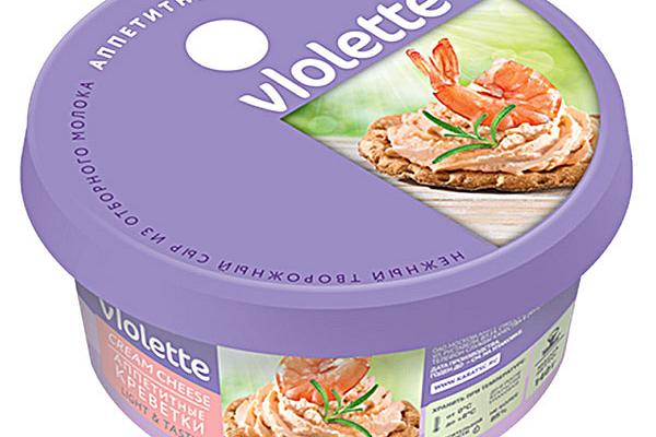  Сыр творожный Violette аппетитные креветки 140 г в интернет-магазине продуктов с Преображенского рынка Apeti.ru