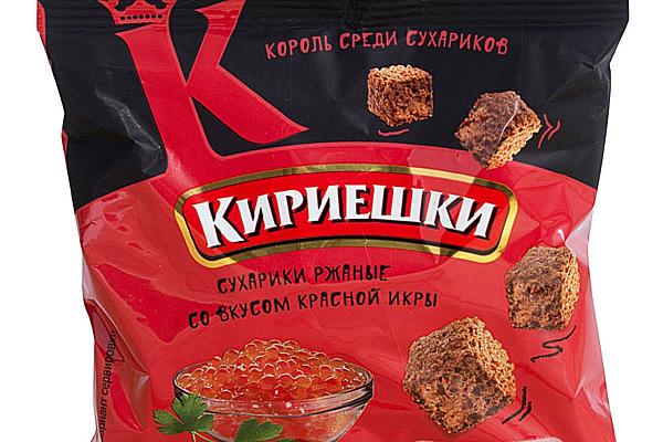  Сухарики Кириешки ржаные со вкусом красной икры 40 г в интернет-магазине продуктов с Преображенского рынка Apeti.ru