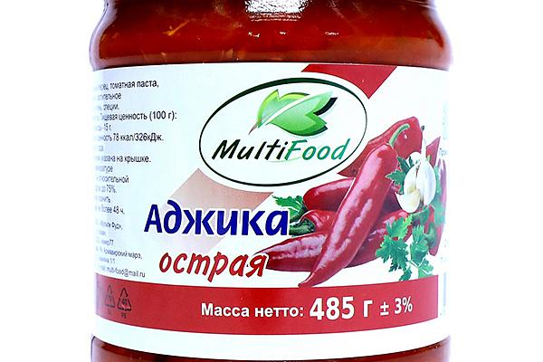  Аджика MultiFood острая 485 г в интернет-магазине продуктов с Преображенского рынка Apeti.ru