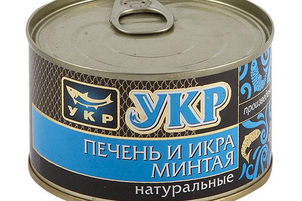  Печень и икра минтая "УКР" натуральные 227 г в интернет-магазине продуктов с Преображенского рынка Apeti.ru