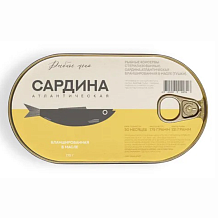 Сардина натуральная в масле Рыбное меню 175г