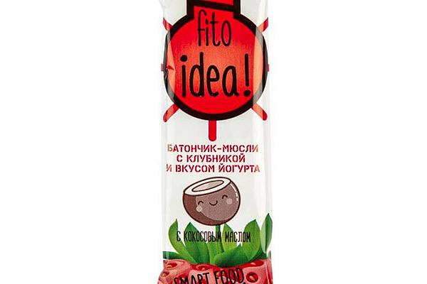  Батончик мюсли Fito Idea клубника йогурт 30 г в интернет-магазине продуктов с Преображенского рынка Apeti.ru