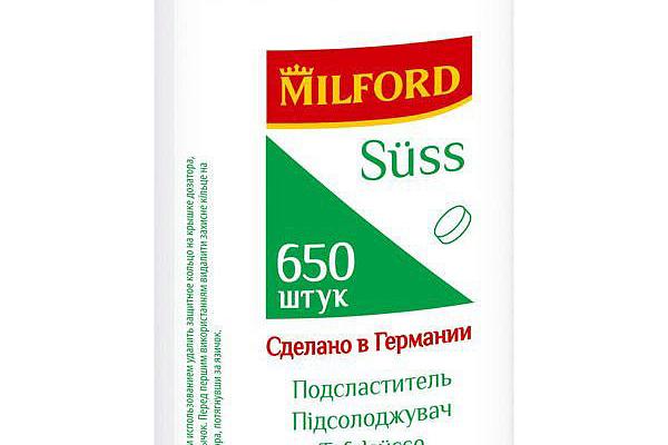  Заменитель сахара Milford Suss 650 таблеток 39 г в интернет-магазине продуктов с Преображенского рынка Apeti.ru