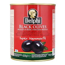 Маслины Delphi с косточкой супергигант 820 г