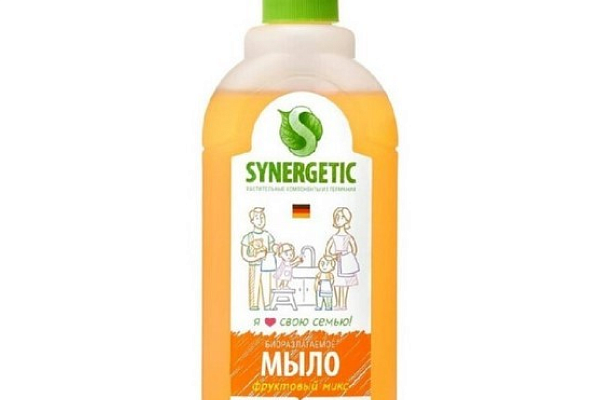  Жидкое мыло  Synergetic для рук и тела "Фруктовый микс" 0,5л  в интернет-магазине продуктов с Преображенского рынка Apeti.ru