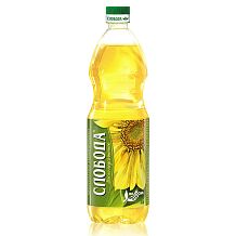 Масло подсолнечное Слобода рафинированное 1 л