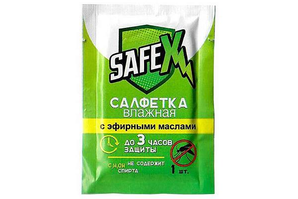  Влажная салфетка Safex от комаров 1 шт в интернет-магазине продуктов с Преображенского рынка Apeti.ru