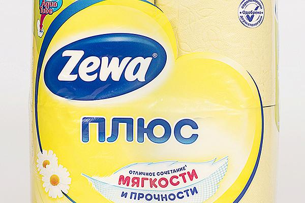  Туалетная бумага Zewa Плюс двухслойная ромашка 4 шт в интернет-магазине продуктов с Преображенского рынка Apeti.ru