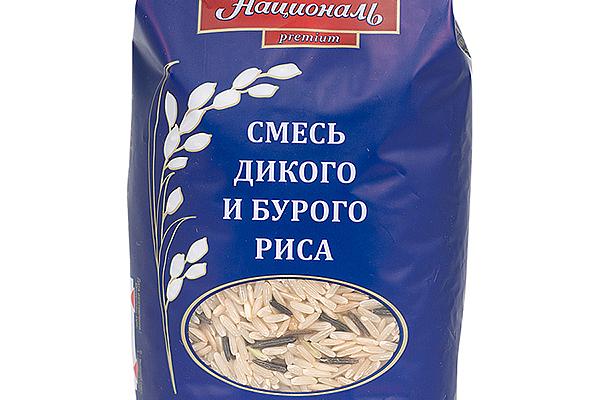  Рис Националь Premium смесь дикого и бурого риса 500 г в интернет-магазине продуктов с Преображенского рынка Apeti.ru