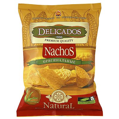 Чипсы кукурузные Nachos Delicados оригинальные 75 г