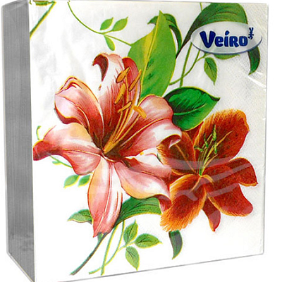 Салфетки бумажные VEIRO трехслойные 33x33 Лилия 20 шт в Apeti.ru Салфетки бумажные VEIRO трехслойные 33x33 Лилия 20 шт в интернет-магазине свежих фермерских продуктов Apeti.ru