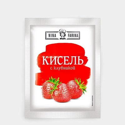 Кисель Клубника Nina Farina быстрого приготовления 110г