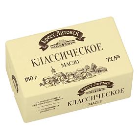 Масло сливочное Брест-Литовск Классическое 72,5% 180 г БЗМЖ в интернет-магазине свежих фермерских продуктов Apeti.ru