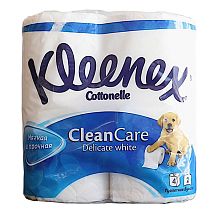Туалетная бумага Kleenex 2-слойная delicate white 4 шт