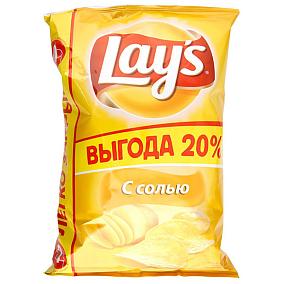  Чипсы Lays с солью 225 г в интернет-магазине продуктов с Преображенского рынка Apeti.ru