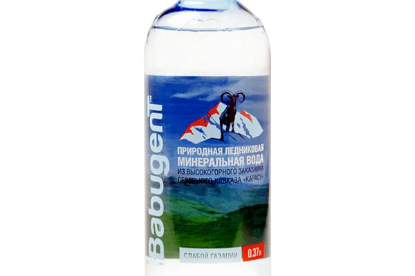  Вода Babugent слабой газации минеральная ледниковая 0,37 л в интернет-магазине продуктов с Преображенского рынка Apeti.ru