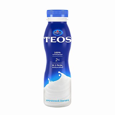 Йогурт питьевой TEOS натуральный 2%  260 г