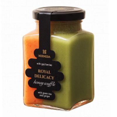 Мед-суфле Mirmeda с зеленым чаем матча и имбирем с ягодами годжи 340 г