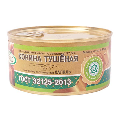 Конина тушеная ЭкоПрод высший сорт 325 г