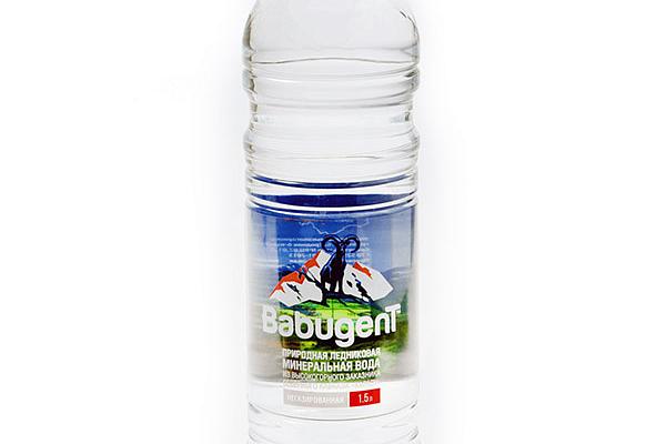  Вода Babugent негазированная минеральная ледниковая 1,5 л в интернет-магазине продуктов с Преображенского рынка Apeti.ru