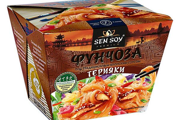 Вермишель фунчоза  Sen Soy под японским соусом терияки 125 г в интернет-магазине продуктов с Преображенского рынка Apeti.ru