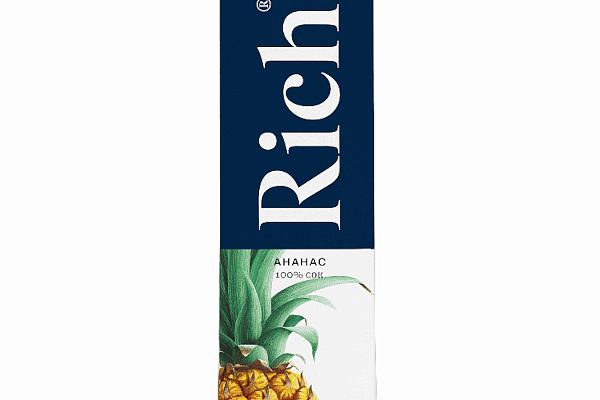  Сок Rich ананасовый с мякотью 100% 1 л в интернет-магазине продуктов с Преображенского рынка Apeti.ru