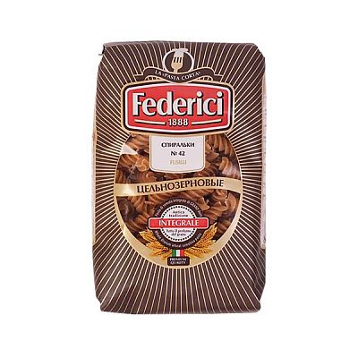 Макаронные изделия Federici Fusilli integrali цельнозерновые спиральки n.42 400 г