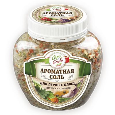 Ароматная соль Capo di Gusto для первых блюд с пряными травами 370 г