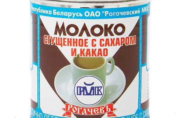  Молоко сгущенное Рогачевъ с сахаром и какао 380 г в интернет-магазине продуктов с Преображенского рынка Apeti.ru