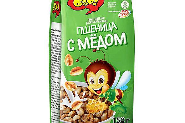 Сухие завтраки ОГО пшеница с медом 150 г в интернет-магазине продуктов с Преображенского рынка Apeti.ru