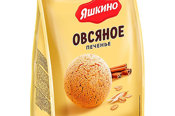  Печенье Яшкино сдобное Овсяночка  350 г в интернет-магазине продуктов с Преображенского рынка Apeti.ru
