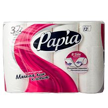 Туалетная бумага Papia трехслойная белая 12 шт