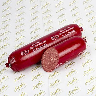 Колбаса варено-копченая ЭкоПрод сервелат мусульманский с сыром халяль в Apeti.ru Колбаса варено-копченая ЭкоПрод сервелат мусульманский с сыром халяль в интернет-магазине свежих фермерских продуктов Apeti.ru