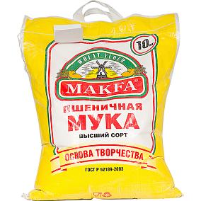  Мука пшеничная Makfa в мешке 10 кг в интернет-магазине свежих фермерских продуктов Apeti.ru