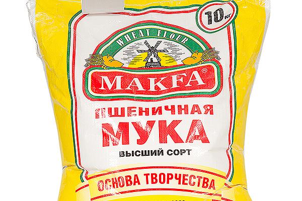  Мука пшеничная Makfa в мешке 10 кг в интернет-магазине продуктов с Преображенского рынка Apeti.ru