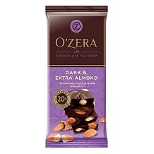 Шоколад O'Zera горький с цельным миндалем Dark & Extra Almond 90 г