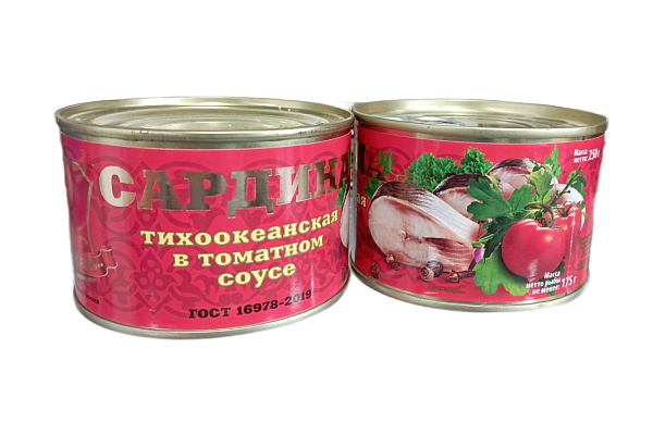  Сардина тихоокеанская "Хавиар" в томатном соусе 245 г в интернет-магазине продуктов с Преображенского рынка Apeti.ru