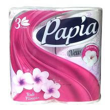 Туалетная бумага Papia 3-слойная Bali Flower 4 шт