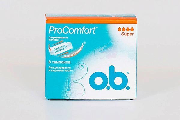  Гигиенические тампоны ProComfort Super O.B., 8 шт в интернет-магазине продуктов с Преображенского рынка Apeti.ru