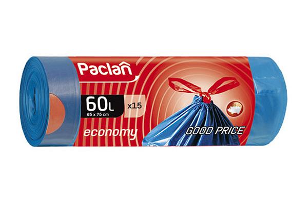  Мешки для мусора Paclan Eco Line с тесьмой 60 л*15 шт в интернет-магазине продуктов с Преображенского рынка Apeti.ru