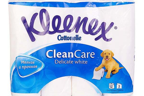  Туалетная бумага Kleenex 2-слойная delicate white 12 шт в интернет-магазине продуктов с Преображенского рынка Apeti.ru