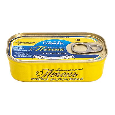 Печень трески "БаренцРус" из охлажденного сырья  115 г