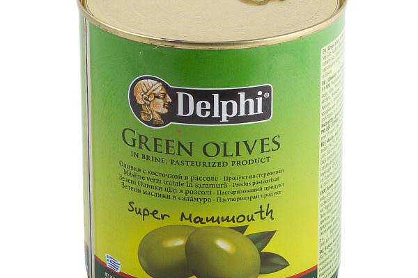  Оливки Delphi зеленые с косточкой 820 г в интернет-магазине продуктов с Преображенского рынка Apeti.ru