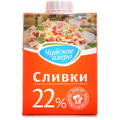 Сливки Чудское озеро 22% 500мл