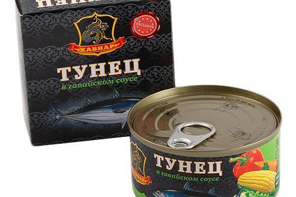  Тунец "Хавиар" в гавайском соусе 185 г в интернет-магазине продуктов с Преображенского рынка Apeti.ru