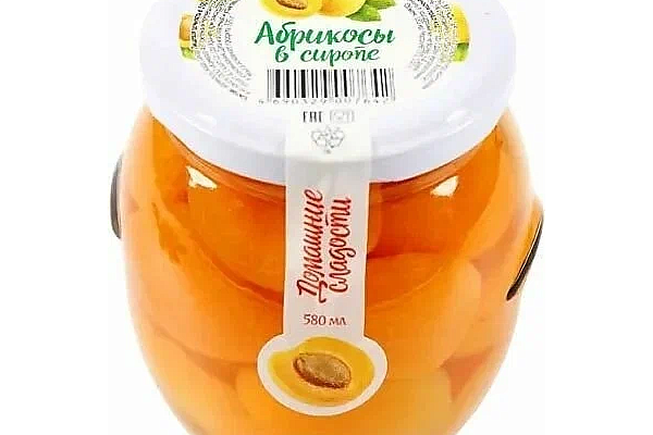  Абрикосы Домашние сладости в сиропе 530 мл в интернет-магазине продуктов с Преображенского рынка Apeti.ru