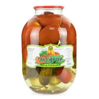 Ассорти солений (огурцы, помидоры) в Apeti.ru Ассорти солений (огурцы, помидоры) в интернет-магазине свежих фермерских продуктов Apeti.ru