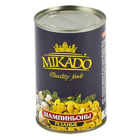  Шампиньоны Mikado резаные 400 г в интернет-магазине продуктов с Преображенского рынка Apeti.ru