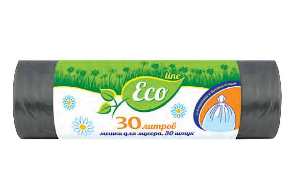  Мешки для мусора Eco Line 30 л*30 шт в интернет-магазине продуктов с Преображенского рынка Apeti.ru